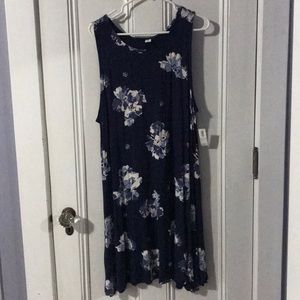 Old Navy floral blue swing dress